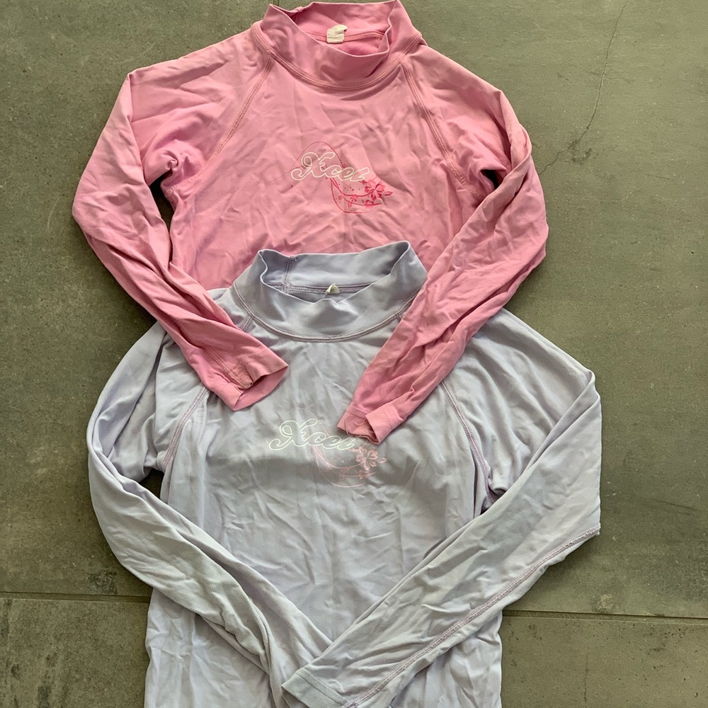 Girls Xcel Elastic Bottom Rash Guards Size 6